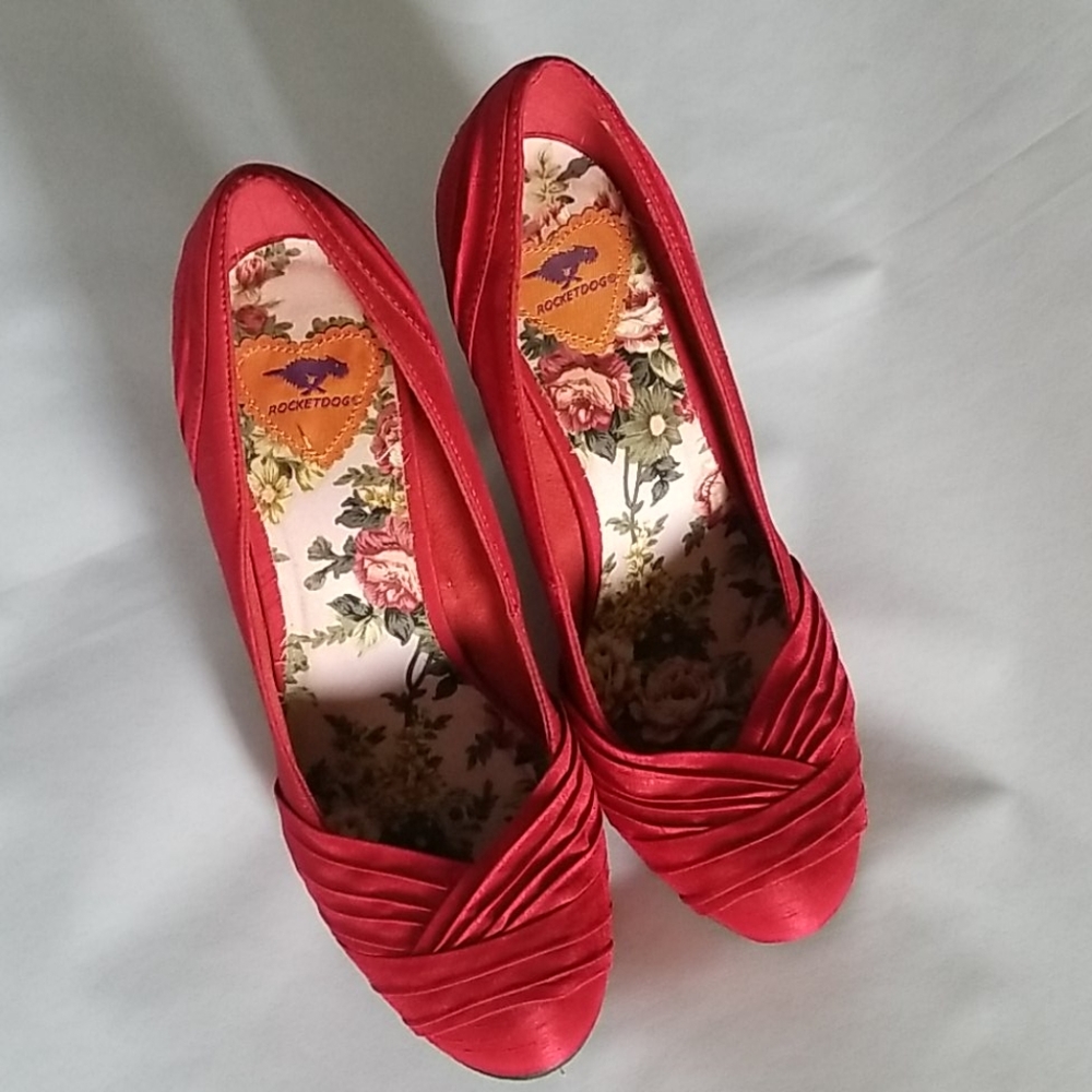 Rocket Dog Fabric Wrapped Heels